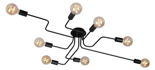 Briloner 2888-085 - Přisazený lustr FARETTO 8xE27/60W/230V černá