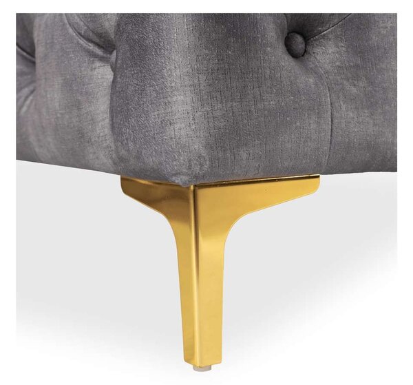 Křeslo Casur Velvet, šedá