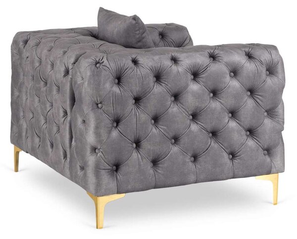 Křeslo Casur Velvet, šedá