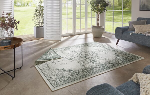 Hanse Home, Kusový koberec Twin Supreme 104139 Green/Cream – na ven i na doma, 160x230, zelená, chodba / předsíň