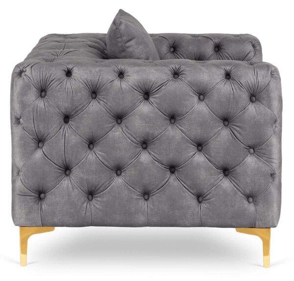 Křeslo Casur Velvet, šedá