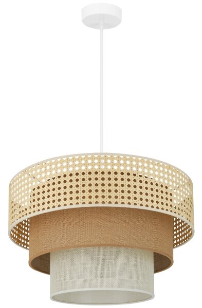 Brilagi - Lustr na lanku CEDAR LUNETA 1xE27/15W/230V pr. 45 ratan/hnědá/krémová