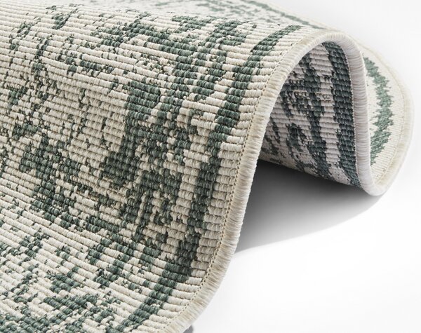 Hanse Home, Kusový koberec Twin Supreme 104139 Green/Cream kruh – na ven i na doma, 140x140 (průměr) kruh, zelená, chodba / předsíň