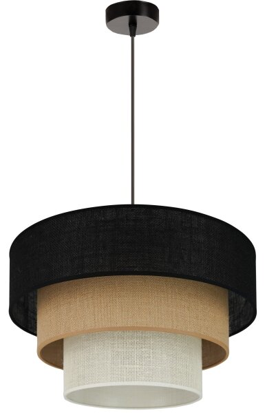 Brilagi - Lustr na lanku ASPEN LUNETA 1xE27/15W/230V pr. 45 černá/béžová/krémová