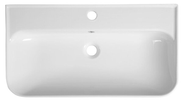 Isvea Sistema umyvadlo 70x38 cm obdélníkový klasický-na pult bílá lesk 10PL53070