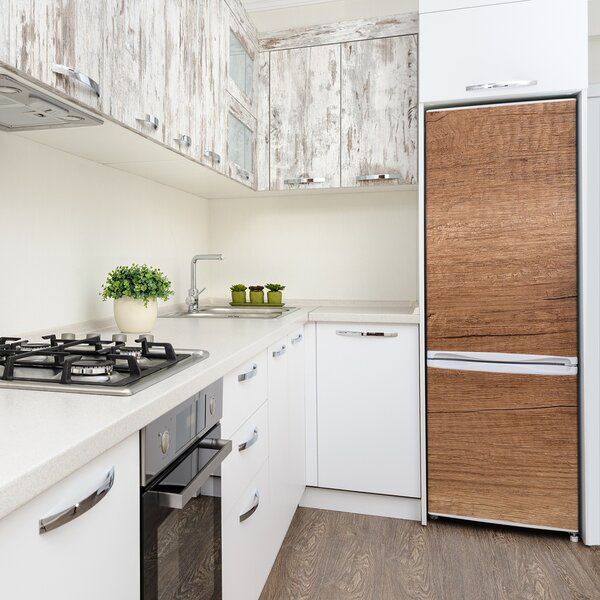 Nálepka tapeta na ledničku Dřevěné pozadí FridgeStick-70x190-f-111507798