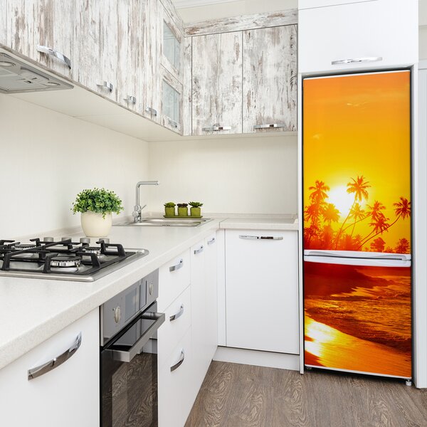 Nálepka na ledničku Tropická pláž FridgeStick-70x190-f-112375136