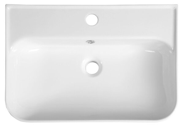 Isvea Sistema umyvadlo 55x38 cm obdélníkový klasický-na pult bílá lesk 10PL53055