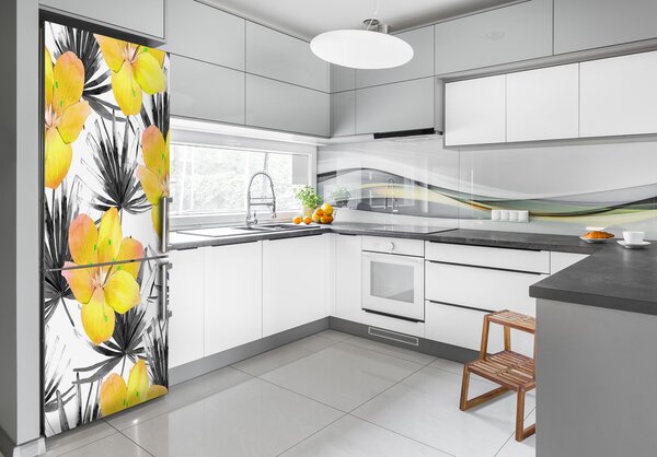 Fototapeta na ledničku Tropické květiny FridgeStick-70x190-f-112718901