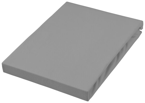 ELASTICKÉ PROSTĚRADLO, žerzej, šedá, 200/220 cm Dieter Knoll - Prostěradla