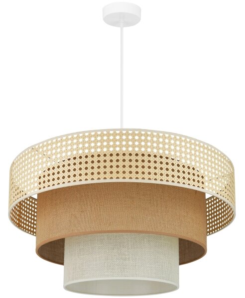 Brilagi - Lustr na lanku CEDAR LUNETA 1xE27/15W/230V pr. 60 ratan/hnědá/krémová