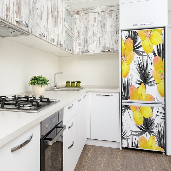 Fototapeta na ledničku Tropické květiny FridgeStick-70x190-f-112718901