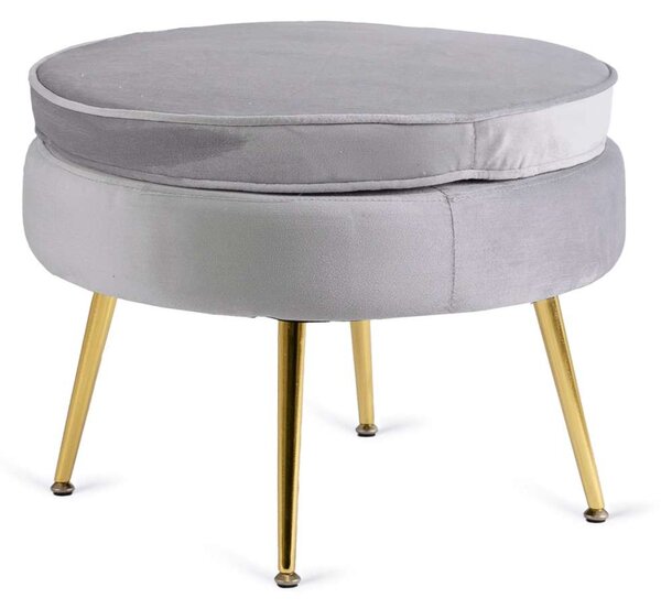 Křeslo Ladot Velvet, šedá