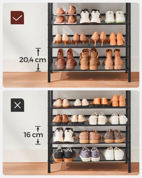 REGÁL NA BOTY, hnědá, černá, 75/93/28 cm Boxxx - Online Only šatny & botníky, Online Only