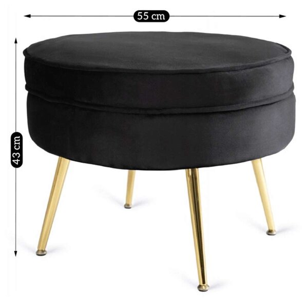 Křeslo Ladot Velvet, černá