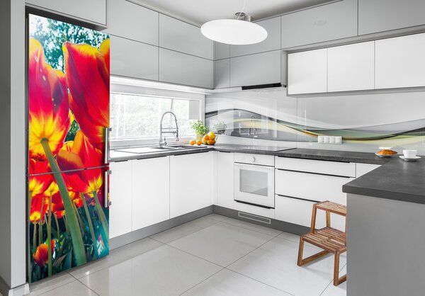 Nálepka fototapeta na ledničku Tulipány FridgeStick-70x190-f-113693972