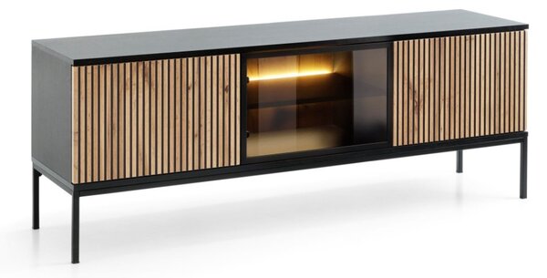 Televizní stolek ILARIA - černý / dub wotan