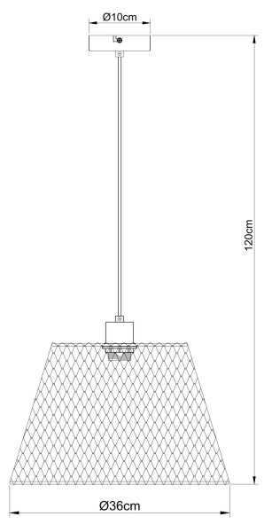 Globo 15646H1 - Lustr na lanku BAKU 1xE27/40W/230V pr. 36 cm