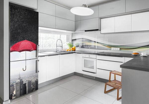 Tapeta nálepka na ledničku Deštník nad městem FridgeStick-70x190-f-114252006