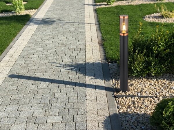 Globo 31588BC - Venkovní lampa BOSTON 1xE27/23W/230V IP44 80 cm černá/měď