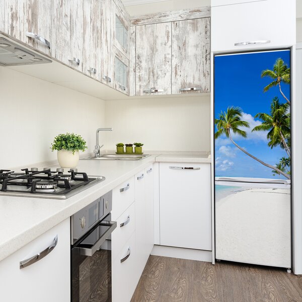 Nálepka na ledničku Tropická pláž FridgeStick-70x190-f-116010752