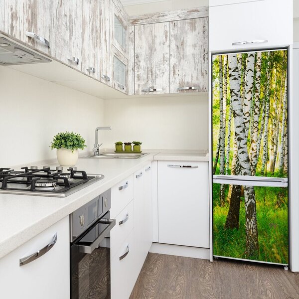 Nálepka na ledničku samolepící Břízový les FridgeStick-70x190-f-116168372