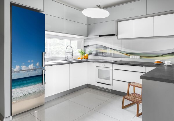 Nálepka na ledničku Tropická pláž FridgeStick-70x190-f-116222008