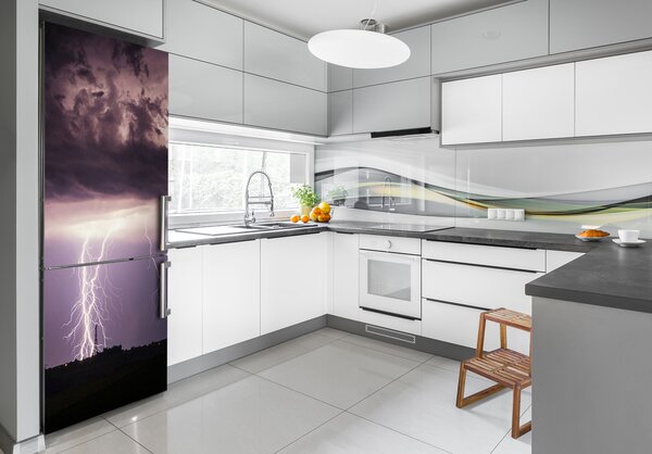 Foto nálepka na ledničku Bouře s blesky FridgeStick-70x190-f-116332063