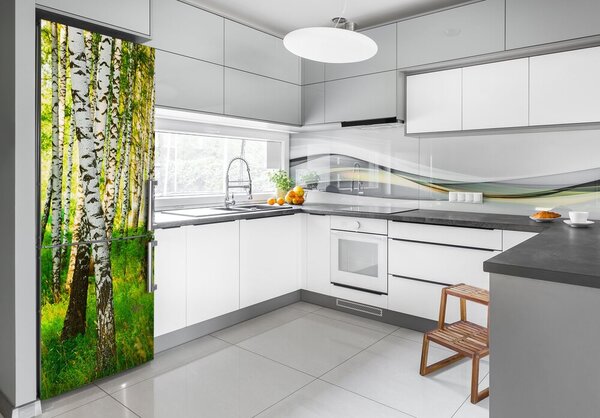 Nálepka na ledničku samolepící Břízový les FridgeStick-70x190-f-116168372