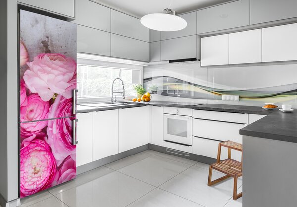 Nálepka fototapeta na ledničku Růžové jaskry FridgeStick-70x190-f-117032976