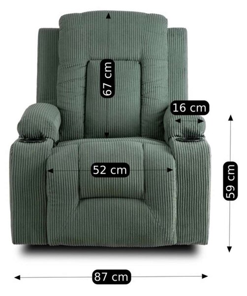 Masážní křeslo Limun 3, zelená