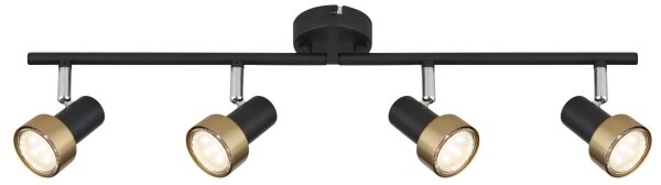 Globo 57917-4G - Bodové svítidlo MASON 4xGU10/25W/230V černá/zlatá