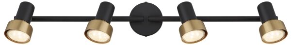Globo 57917-4G - Bodové svítidlo MASON 4xGU10/25W/230V černá/zlatá