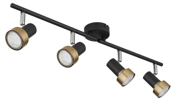 Globo 57917-4G - Bodové svítidlo MASON 4xGU10/25W/230V černá/zlatá