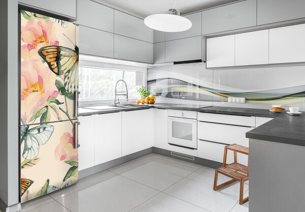 Fototapeta samolepící na ledničku Růže a motýli FridgeStick-70x190-f-117916209