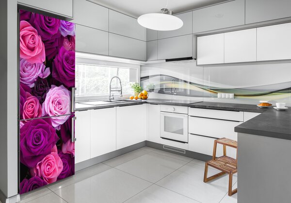 Nálepka fototapeta na ledničku Růžové růže FridgeStick-70x190-f-119226087