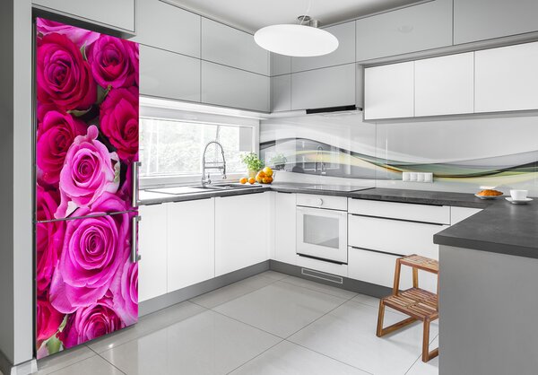 Nálepka fototapeta na ledničku Růžové růže FridgeStick-70x190-f-119338760