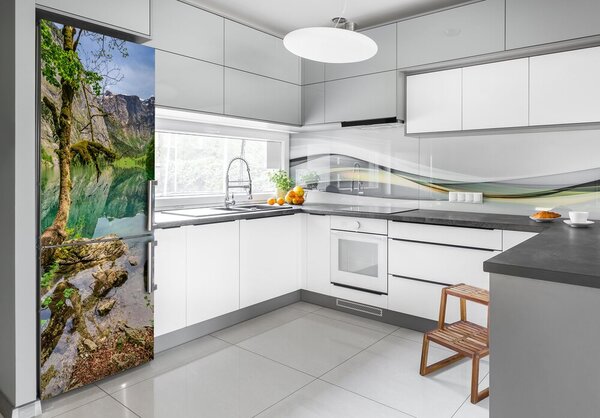 Nálepka na ledničku Jezero v horách FridgeStick-70x190-f-120186723
