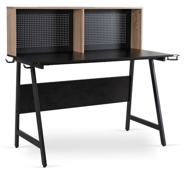PC stůl Pikara, černá / dub sonoma