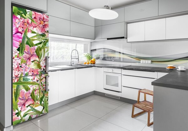 Fototapeta na ledničku Tropické květiny FridgeStick-70x190-f-120878549