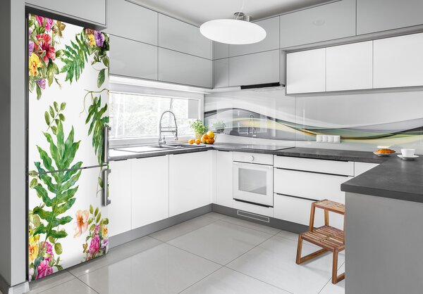 Fototapeta na ledničku Tropické květiny FridgeStick-70x190-f-120863344