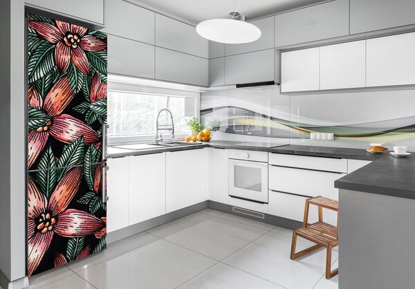 Fototapeta na ledničku Tropické květiny FridgeStick-70x190-f-121456307