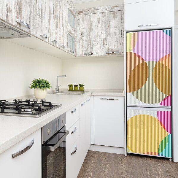 Nálepka tapeta na ledničku Barevná kola FridgeStick-70x190-f-122023822
