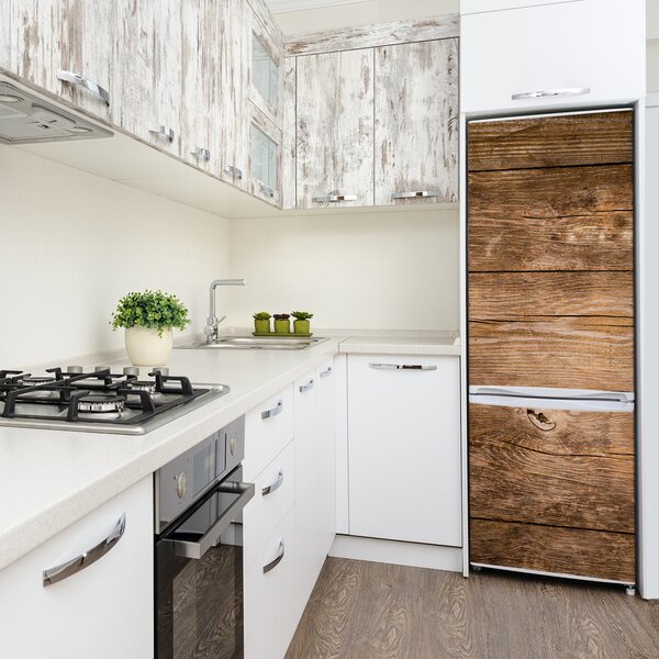 Nálepka tapeta na ledničku Dřevěné pozadí FridgeStick-70x190-f-121712969