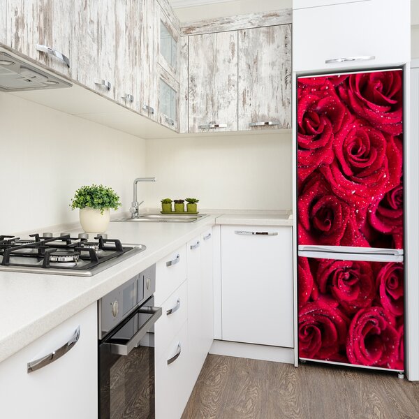 Nálepka fototapeta na ledničku Červené růže FridgeStick-70x190-f-122317792