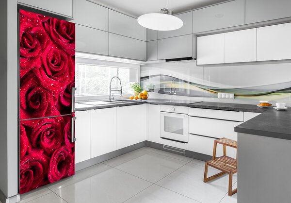 Nálepka fototapeta na ledničku Červené růže FridgeStick-70x190-f-122317792