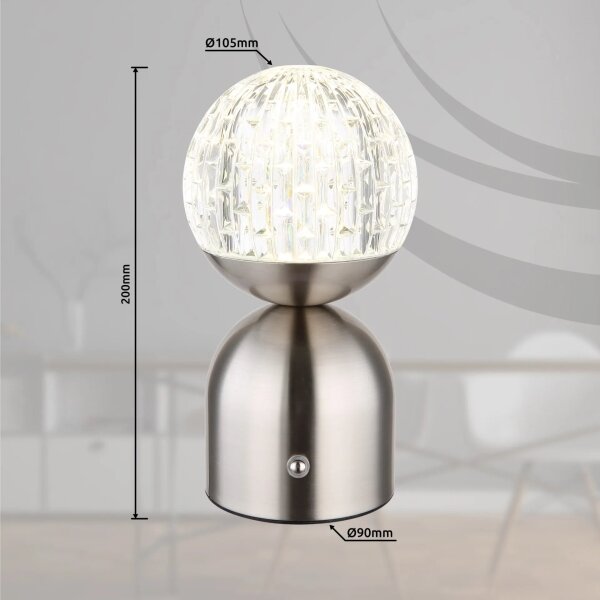 Globo 21007N-LED Stm. dot. stol. lampa JULSY LED/2,5W/3,7V 2700/4000/6500K matný