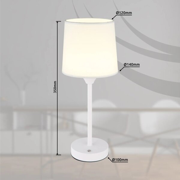 Globo 21008W - LED Stmív. stolní lampa LUNKI LED/2,5W/3,7V 2700/4000/6500K bílá
