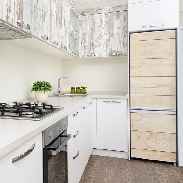 Nálepka tapeta na ledničku Dřevěné pozadí FridgeStick-70x190-f-123188740