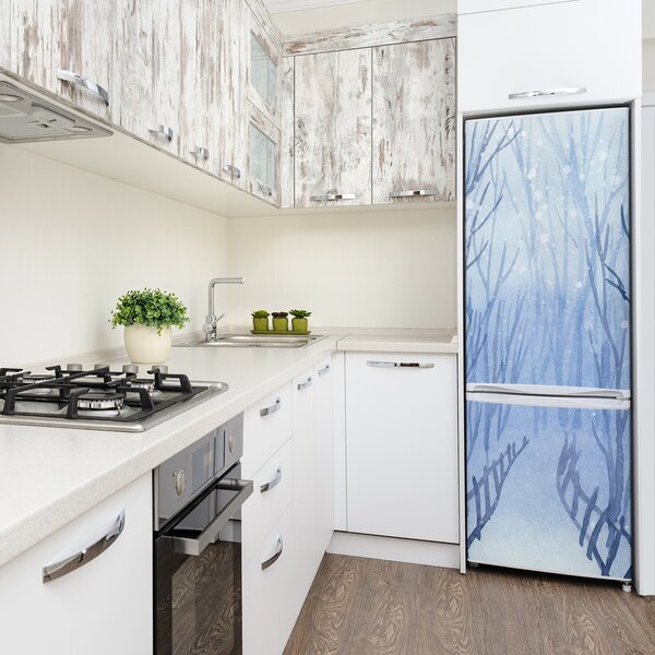 Nálepka na ledničku samolepící Les zima FridgeStick-70x190-f-122794428